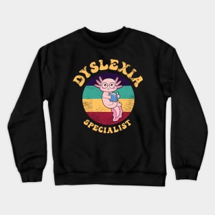 Dyslexia Specialist Teacher Kawaii Dyslexia Interventionist Crewneck Sweatshirt